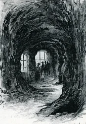 Uitzicht op het aquarium van Trocadero, Parijs