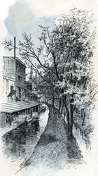 Uitzicht op de twee Bievre rivieren vanaf de Boulevard d