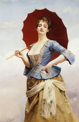 Een dame met een parasol