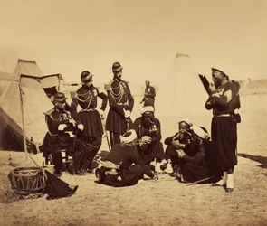 Camp de Châlons: Zouaves de la Garde in het bivak
