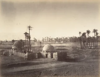 Uitzicht op de Vlakte van Thebe genomen vanaf de tempel van Karnak, 1867