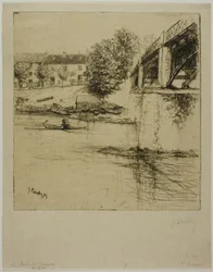 De Brug bij Gournay, vanaf de Zijkant