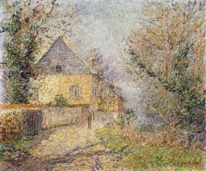 Huizen aan de oevers van de Eure, Louviers, 1902