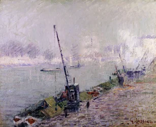 Parijs, de Henri IV-brug, in de ochtend