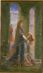 Salome in de tuin, of Salome die het hoofd van Johannes Baptist draagt (aquarel en gouache op papier)