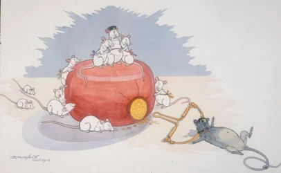 1e Wereldoorlog / Le Gourmand puni / Karikatuur door G.Wendt