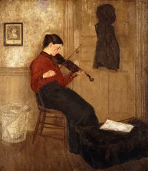 Jonge vrouw met een viool, 1897-98
