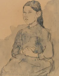Jong meisje: Marie Hamonet, ca. 1918