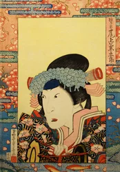 Kabuki-acteur Onoe Kikugorô III als Shizuka Gozen