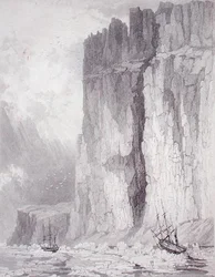 Situatie van H.M. Schepen Hecla & Fury, 1 augustus 1825, uit 