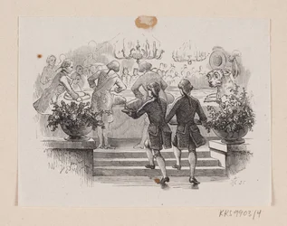 Illustratie voor "Het Tondeldoosje" in H.C. Andersen, "Sprookjes en Verhalen", Deel 1