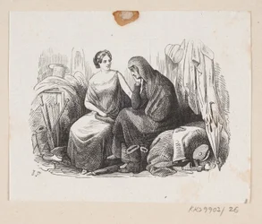 Illustratie voor "De Geluksschoenen" in H.C. Andersen, "Sprookjes en Verhalen", Deel 1