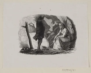 Illustratie voor "De Tuin van het Paradijs" in H.C. Andersen, "Sprookjes en Verhalen", Deel 1