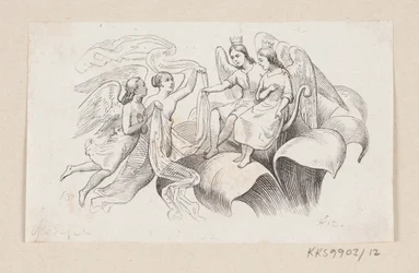 Illustratie voor "Duimelijntje" in H.C. Andersen, "Sprookjes en Verhalen", Deel 1