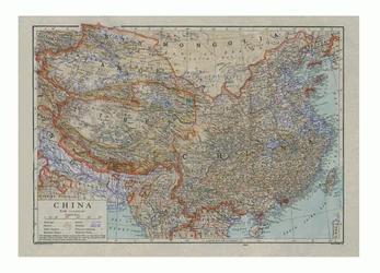 Kaart van China, ca. 1910