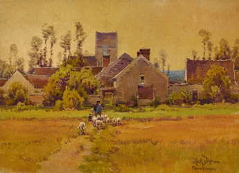 Frans dorp, eind 19e-begin 20e eeuw