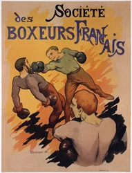 Poster ter promotie van de Société des boxeurs français, 1894