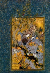 Folio uit Mantiq al-Tayr De Taal van de Vogels, door Attar, ca. 1600