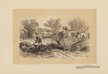 Visschetsen, Nr. 3, Een opschepper (gravure)
