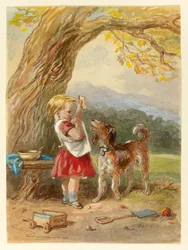 Klein Meisje en Hond