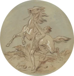 Een van achttien ontwerpen voor een serie platen die Venus en Adonis illustreren