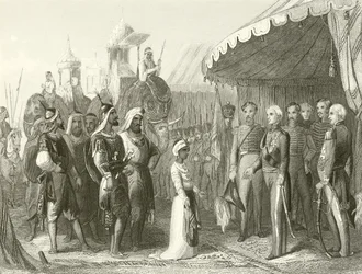 Onderwerping van de Maharadja Dhuleep Singh aan Sir Henry Hardinge