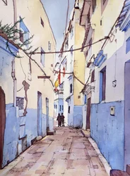 Een Stille Wandeling, Chefchaouen, Marokko