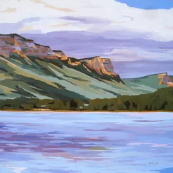 Inkomende regen, Haviland Lake, ca. 2024 (olieverf op doek)