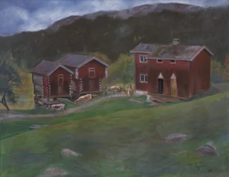 Boerenerf bij Åse in Telemarken, Noorwegen