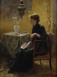Dame in het zwart