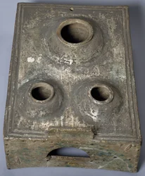 Miniatuur fornuis, China. Chinese beschaving, Han-dynastie, 3e eeuw v.Chr.-3e eeuw n.Chr.