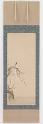 Vogel en pruimenbloesems, Edo-periode