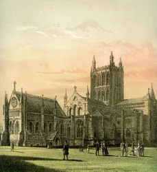 Hereford Cathedral, Herefordshire, ca. 1870