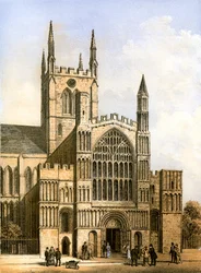 Kathedraal van Rochester, Kent, ca. 1870