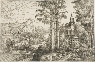 Landschap met een Kerk