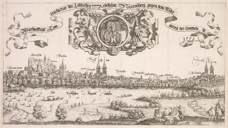 Panoramisch Uitzicht op Neurenberg: Midden Deel