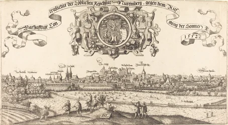 Uitzicht op Neurenberg vanuit het Oosten (midden gedeelte)
