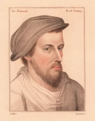 Henry Howard, Graaf van Surrey, dichter geëxecuteerd voor verraad,1812 (gravure)