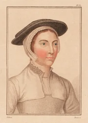 Portret van onbekende vrouw van het hof van Koning Henry VIII
