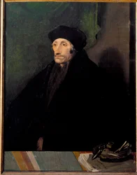Portret van Erasmus van Rotterdam, Nederlandse humanist