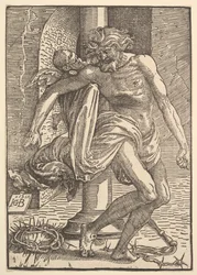 Christus met de Martelwerktuigen ondersteund door een Kleine Engel