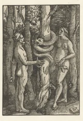 Adam en Eva met de slang