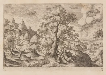 Plaat 10, uit Landschappen met scènes uit het Oude en Nieuwe Testament en Ovidius