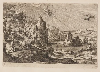 Plaat 18, uit Landschappen met scènes uit het Oude en Nieuwe Testament en Ovidius