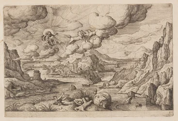 Plaat 26, uit Landschappen met scènes uit het Oude en Nieuwe Testament en Ovidius