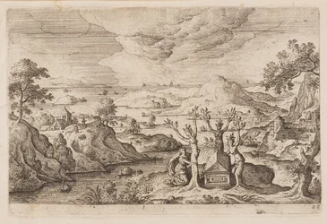 Plaat 28, uit Landschappen met scènes uit het Oude en Nieuwe Testament en Ovidius