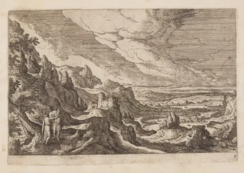 Plaat 2, uit Landschappen met scènes uit het Oude en Nieuwe Testament en Ovidius
