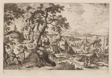 Plaat 3, uit Landschappen met scènes uit het Oude en Nieuwe Testament en Ovidius