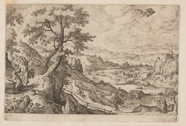 Plaat 5, uit Landschappen met scènes uit het Oude en Nieuwe Testament en Ovidius