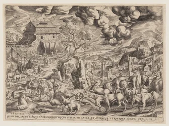De paren dieren die de ark binnengaan